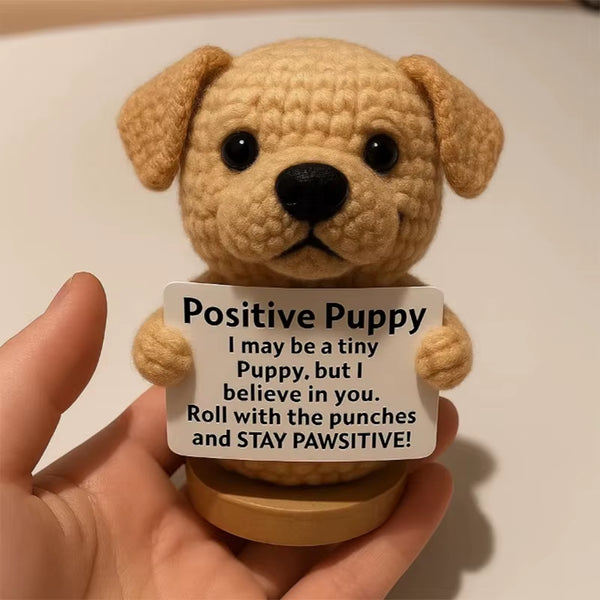 Handmade Crochet Positive Puppy Gift – image 12