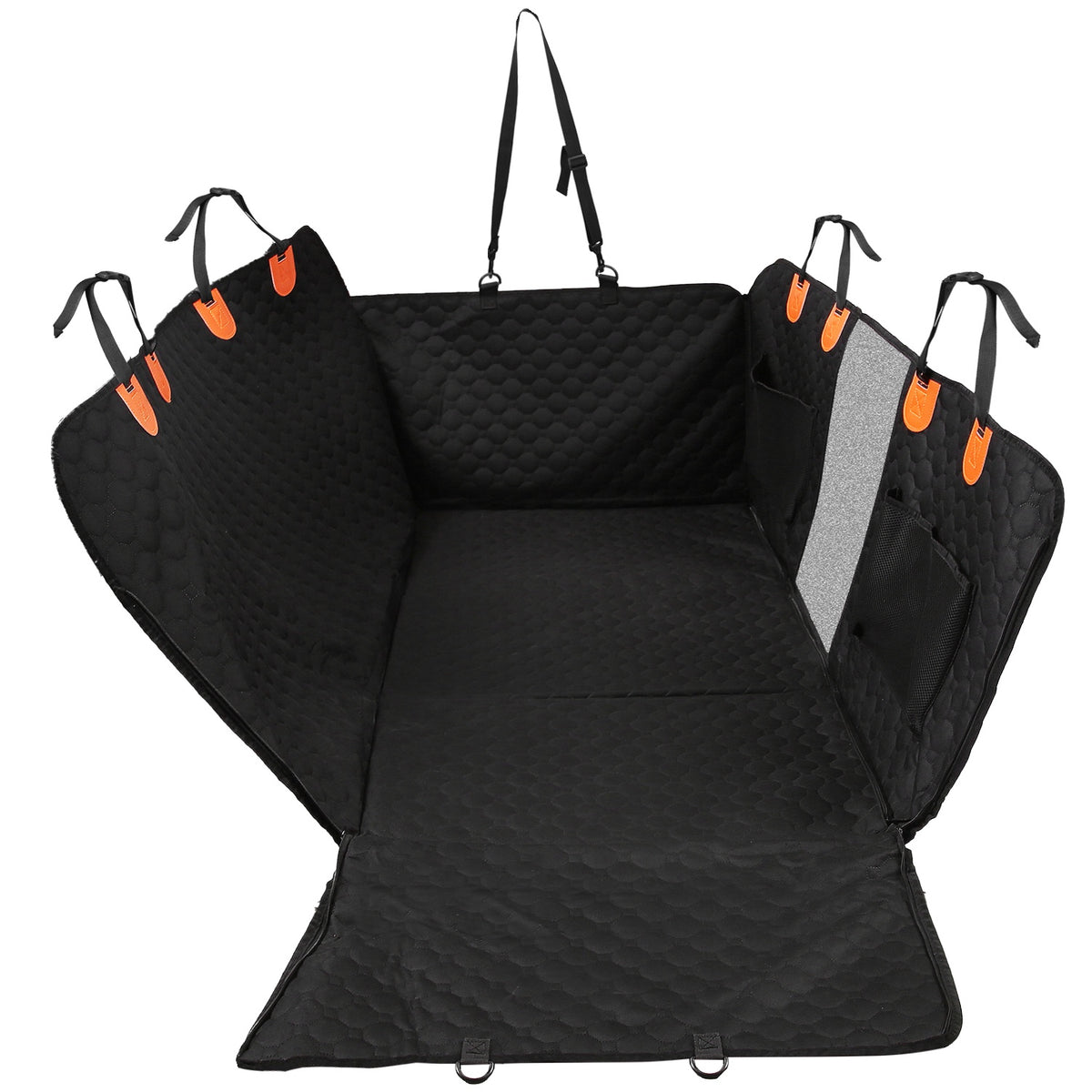 Dog Car Seat Cover for Back Seat, Waterproof Hard-Bottom Extender