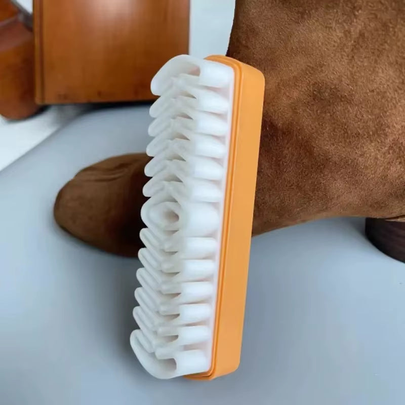 Suede & Nubuck Shoe Brush - Rubber Cleaning Brush for Boots and Suede