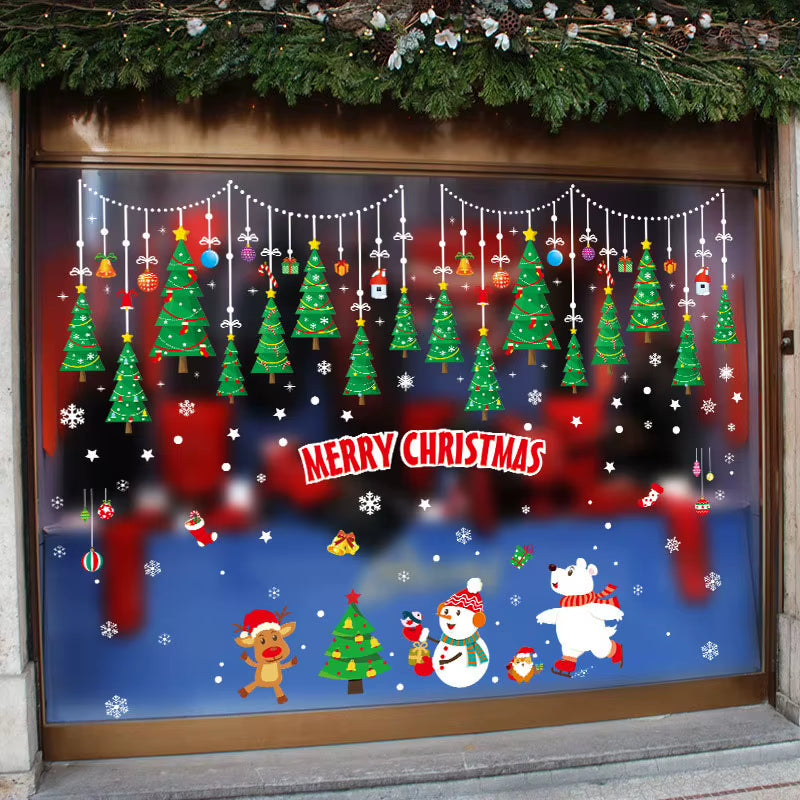 Christmas Window Clings 6 Sheet Set - Snowman, Snowflake and Santa – image 5