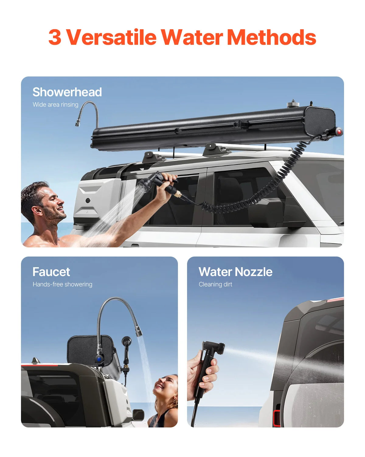Roof Rack Water Tank 8 Gal – Aluminum Overland Shower Tank – image 2