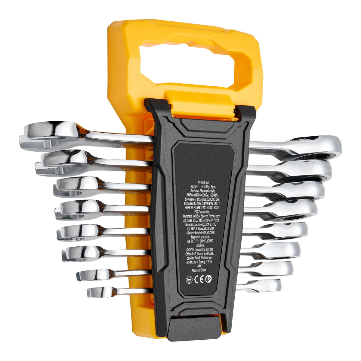 Ratcheting Wrench Set 8 Pcs – Metric 8–19 mm with Rack – image 10