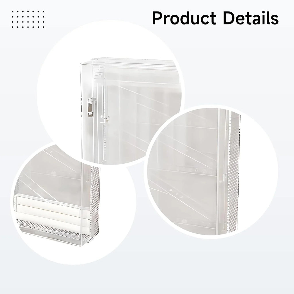 Wall Jewelry Organizer - Hanging Case with Hooks and Trays – image 3