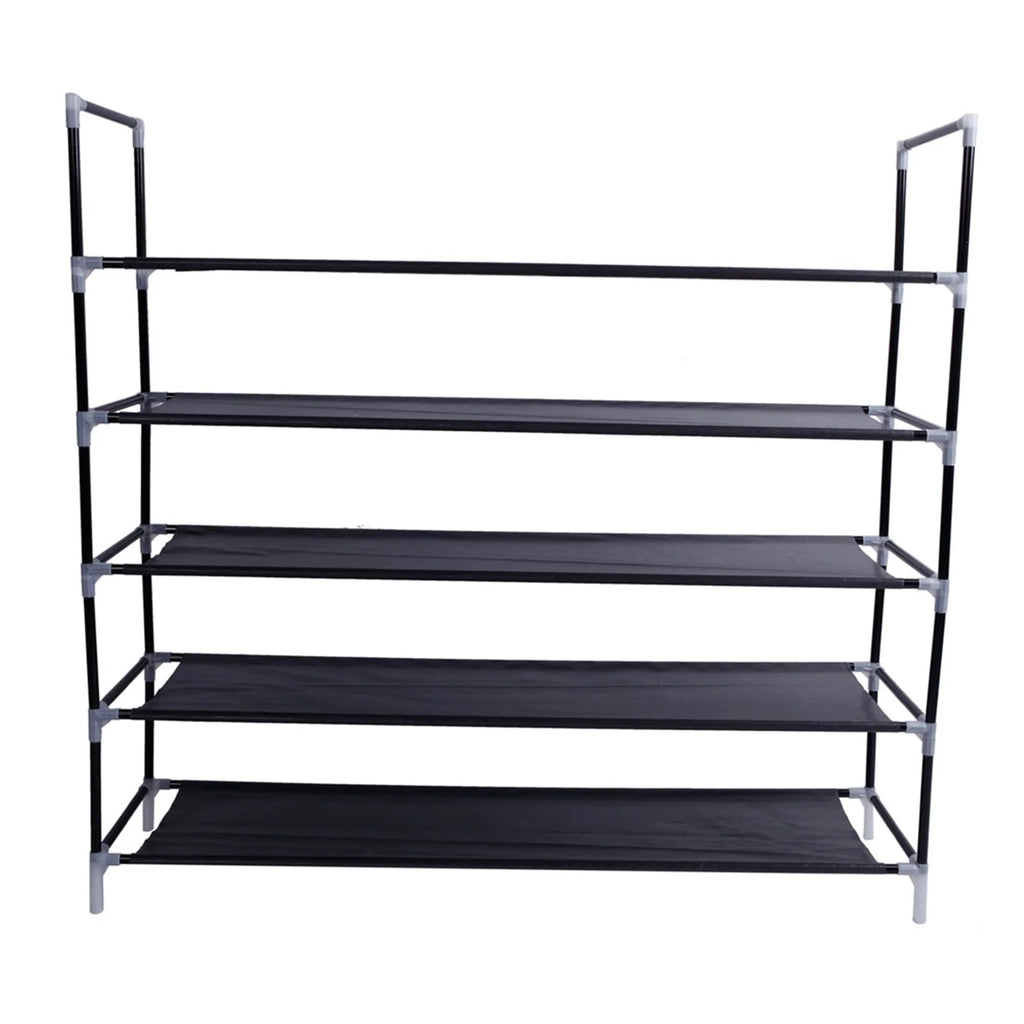 Shoe Rack - 5 Tier Stackable Fabric and Steel Shoe Tower – image 6
