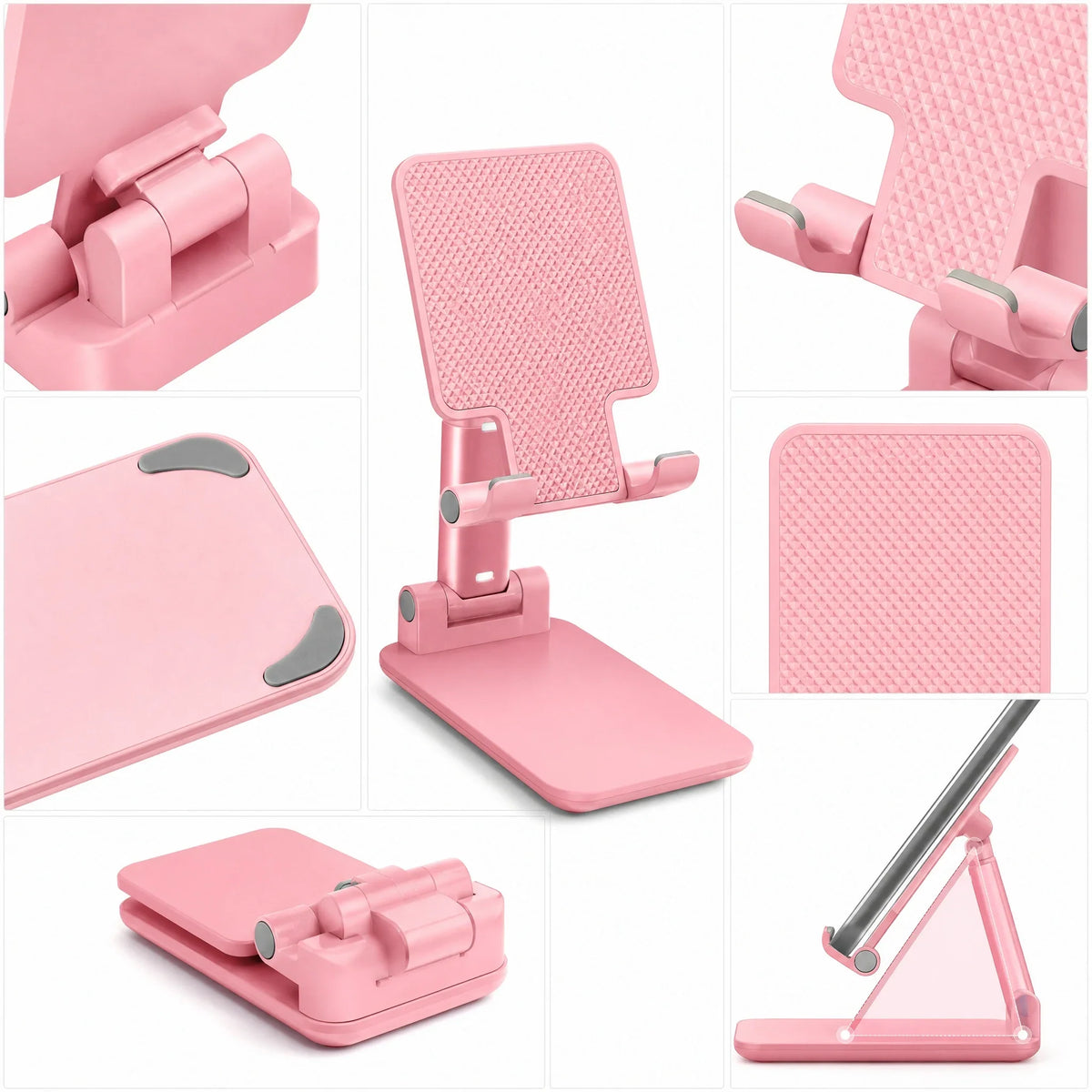 Foldable Tablet Stand, Pink Phone Holder 90-135 Degree Angle – image 5