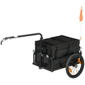 Bike Cargo Trailer with Removable Storage Box, Foldable Steel Frame