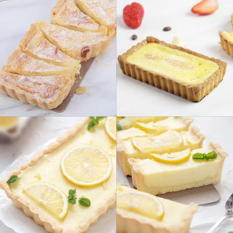 6 Piece Mini Tart Pan Set, 4 Inch Removable Bottom Quiche Pans