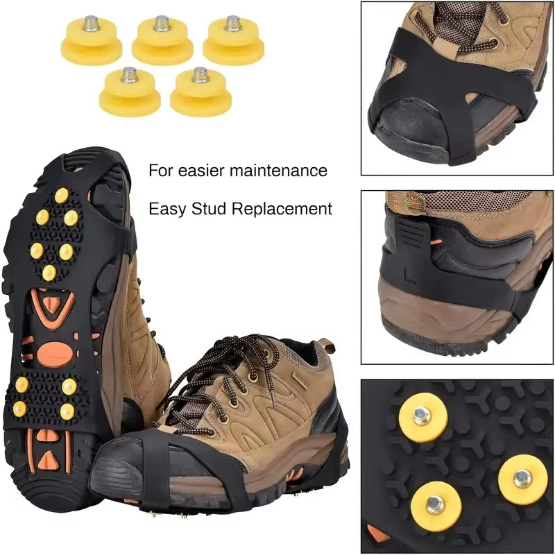 Ice Cleats for Shoes - 10-Stud Snow Grips, 1 Pair – image 3