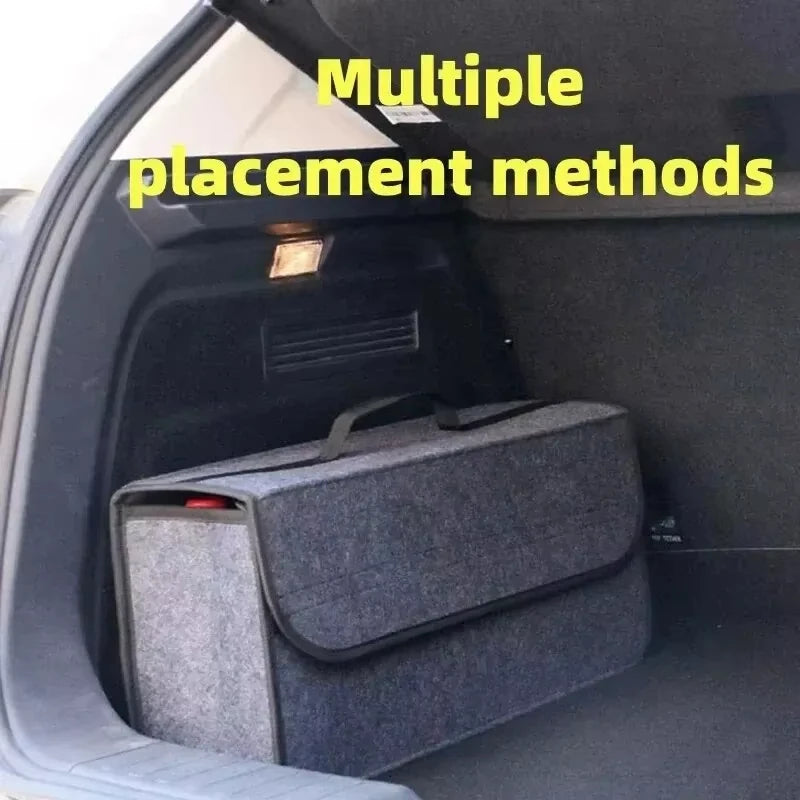 Soft Felt Car Trunk Storage Box with Dividers – image 3