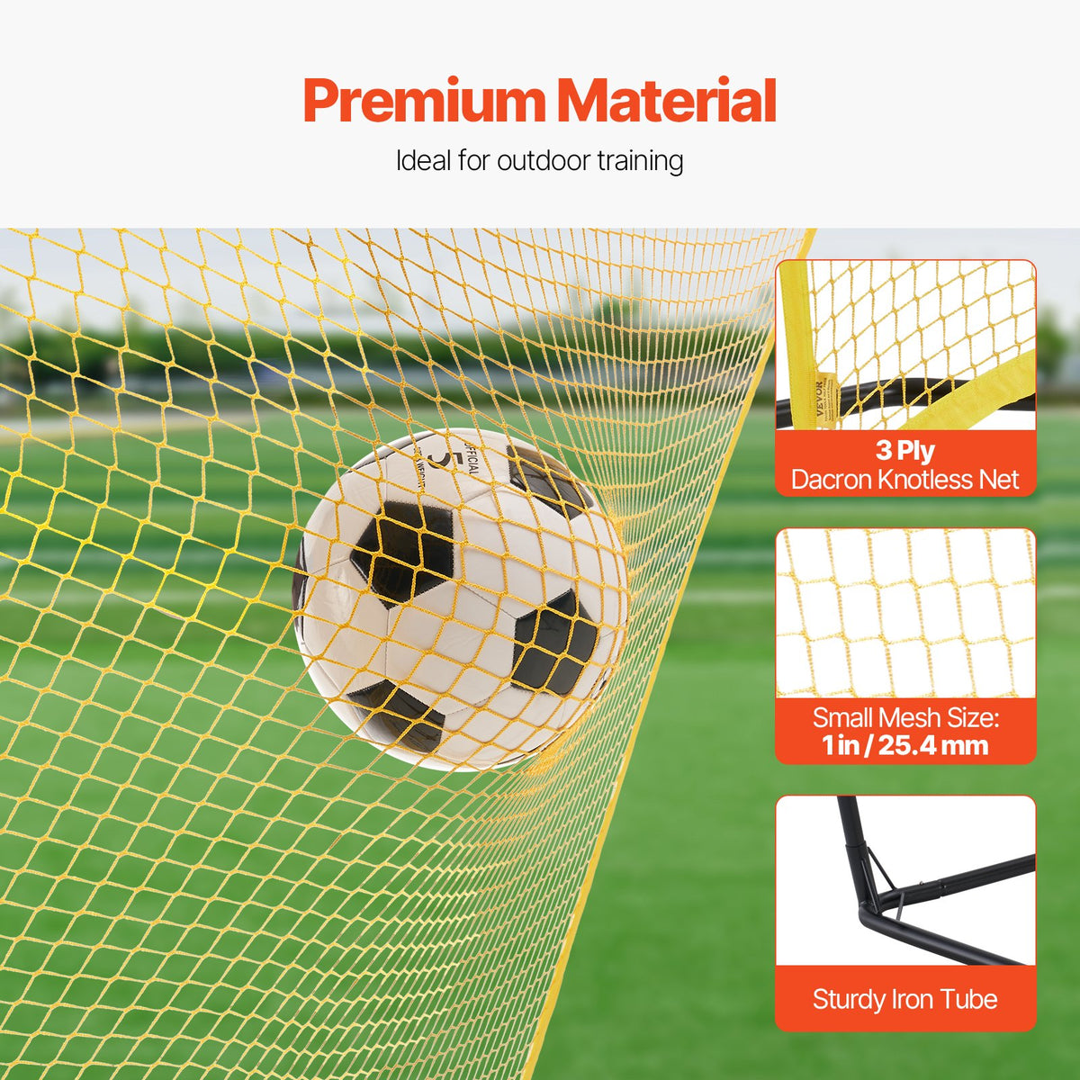 Portable Soccer Rebounder Net 7 x 7 ft with Carry Bag – image 4
