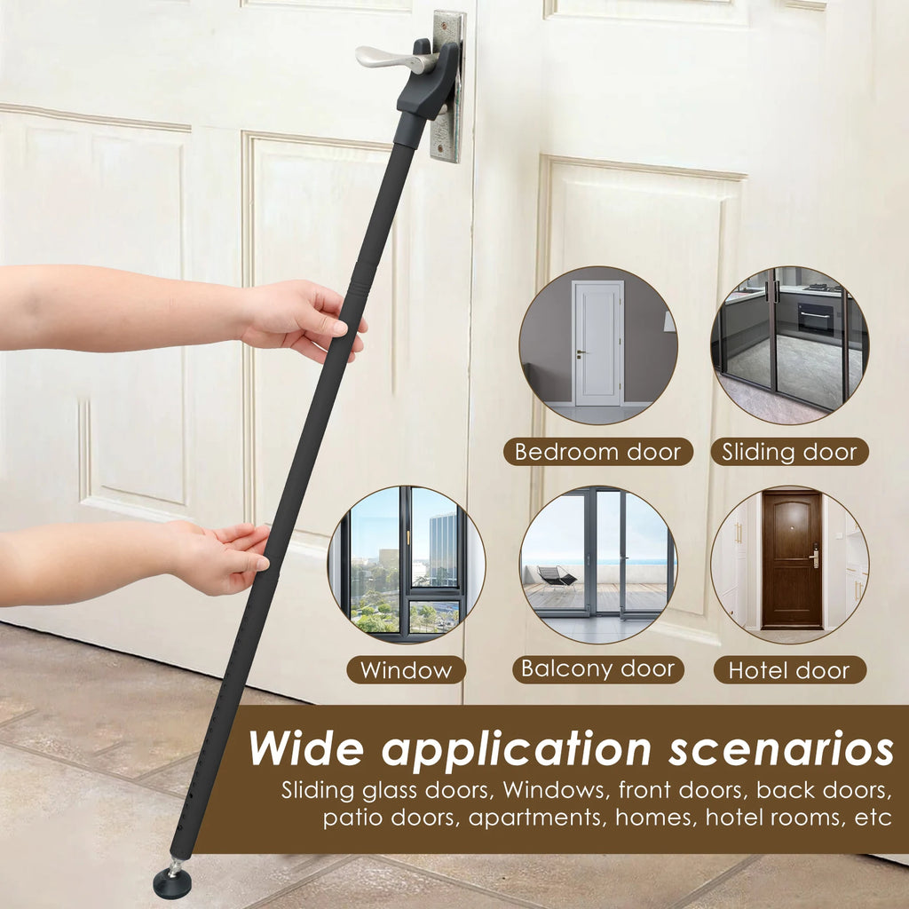 Adjustable Door Security Bar 44–55 in – Sliding Patio Door Jammer – image 5