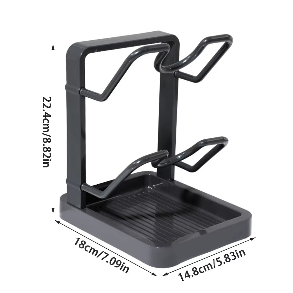 Pot Lid Organizer Rack - Wall-Mount No-Drill, Single/Double Layer – image 8
