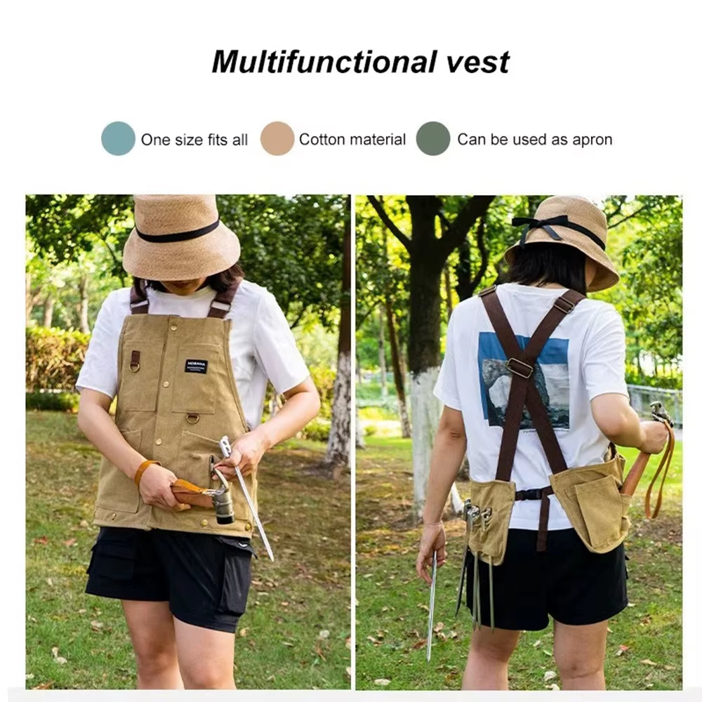 Workwear Apron Vest Unisex 2-in-1 Detachable Tool Apron – image 5