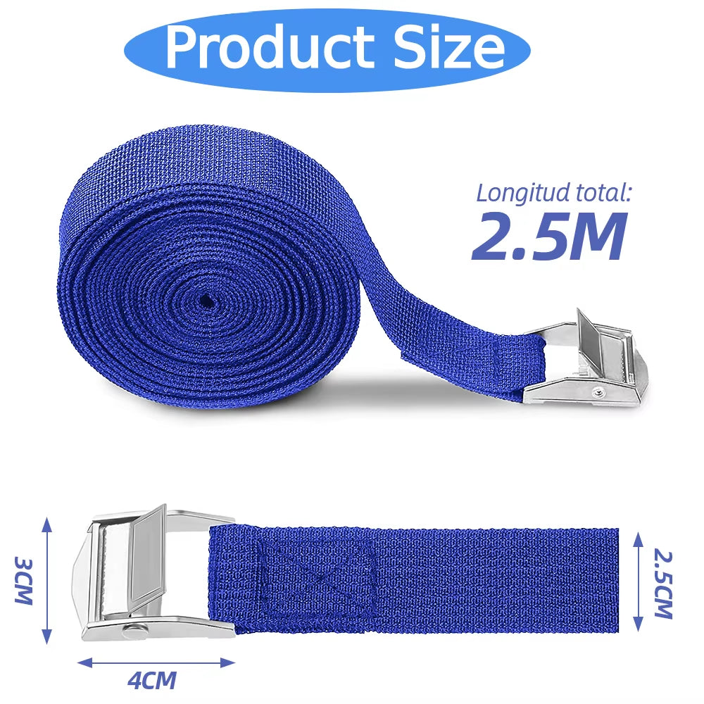 Lashing Straps 10 Pcs Reusable Cam Buckle Tie-Down Straps – image 5