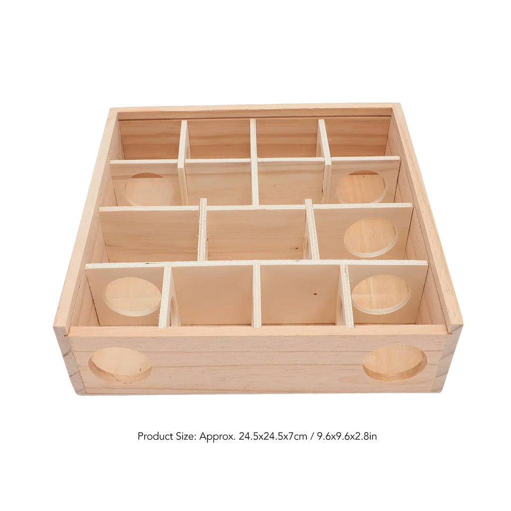 Wooden Hamster Tunnel Maze with Clear Cover, Small Pet Explore Toy – image 4