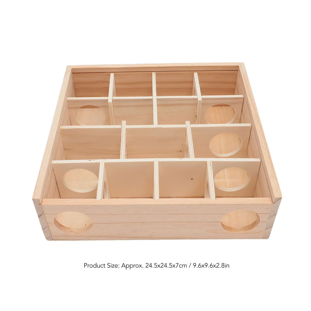 Wooden Hamster Tunnel Maze with Clear Cover, Small Pet Explore Toy – image 4