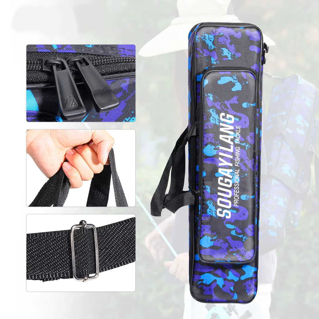 Large-Capacity Nylon Fishing Rod & Tackle Bag – image 3