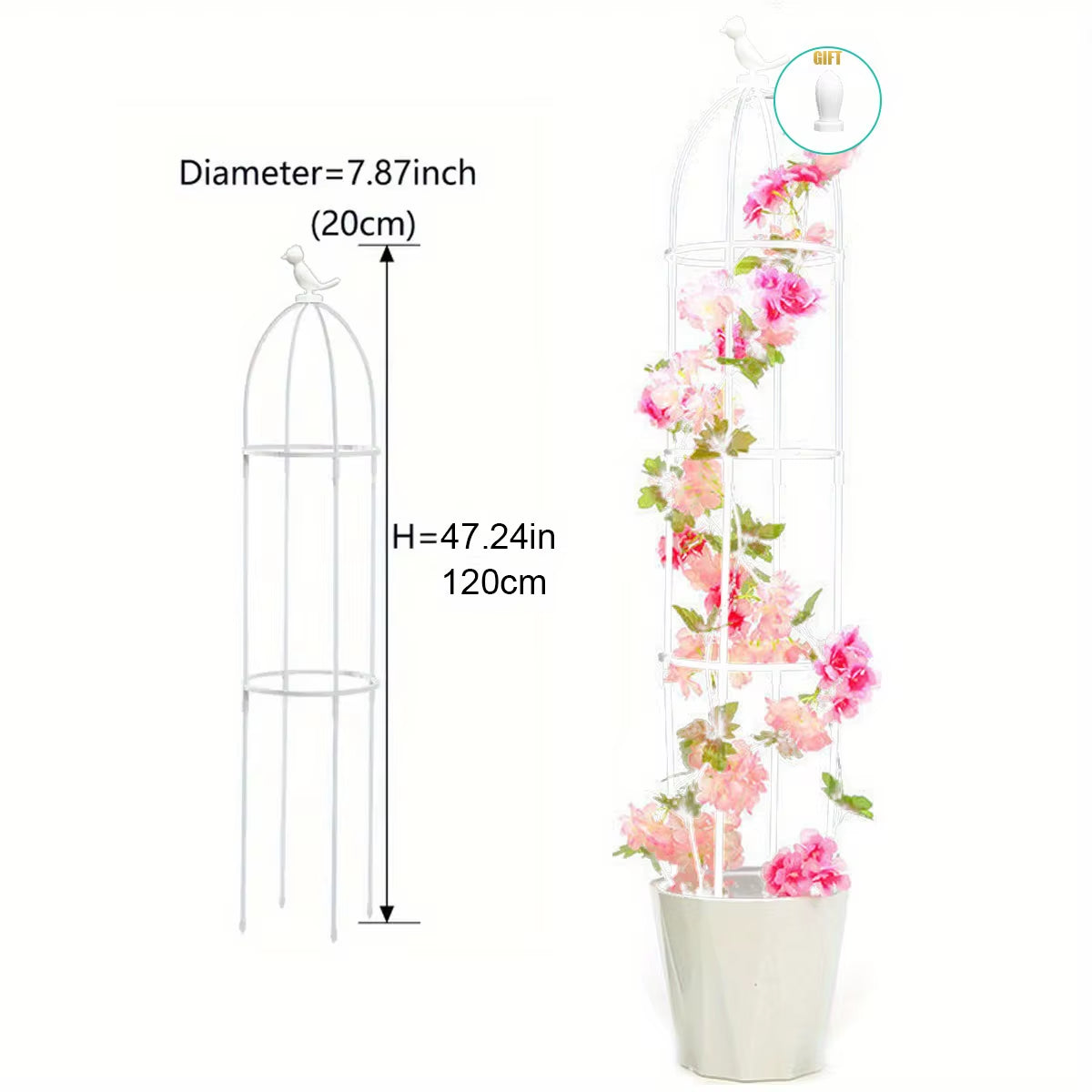 Garden Obelisk Trellis - Tower Plant Support for Climbing Vines – image 10
