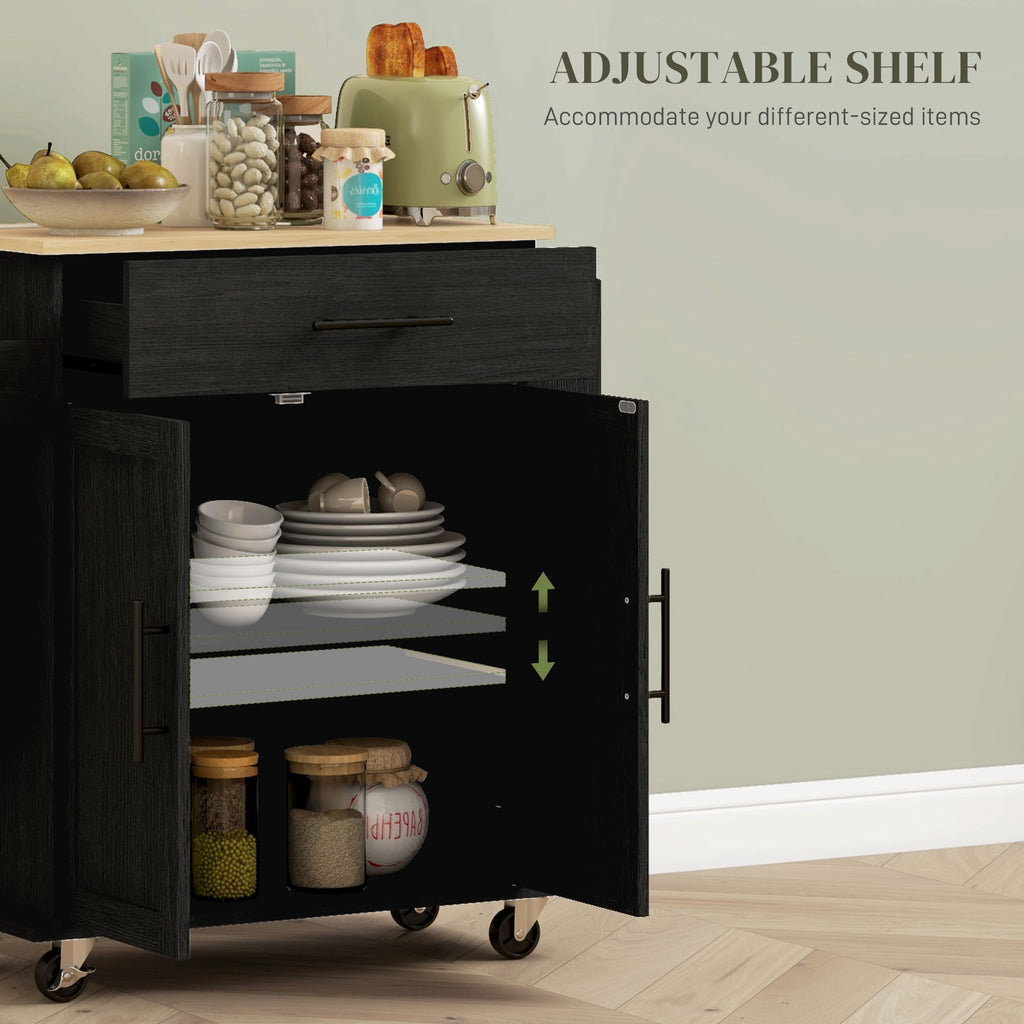 Rolling Kitchen Island Cart with Power Outlets and USB Ports – image 6