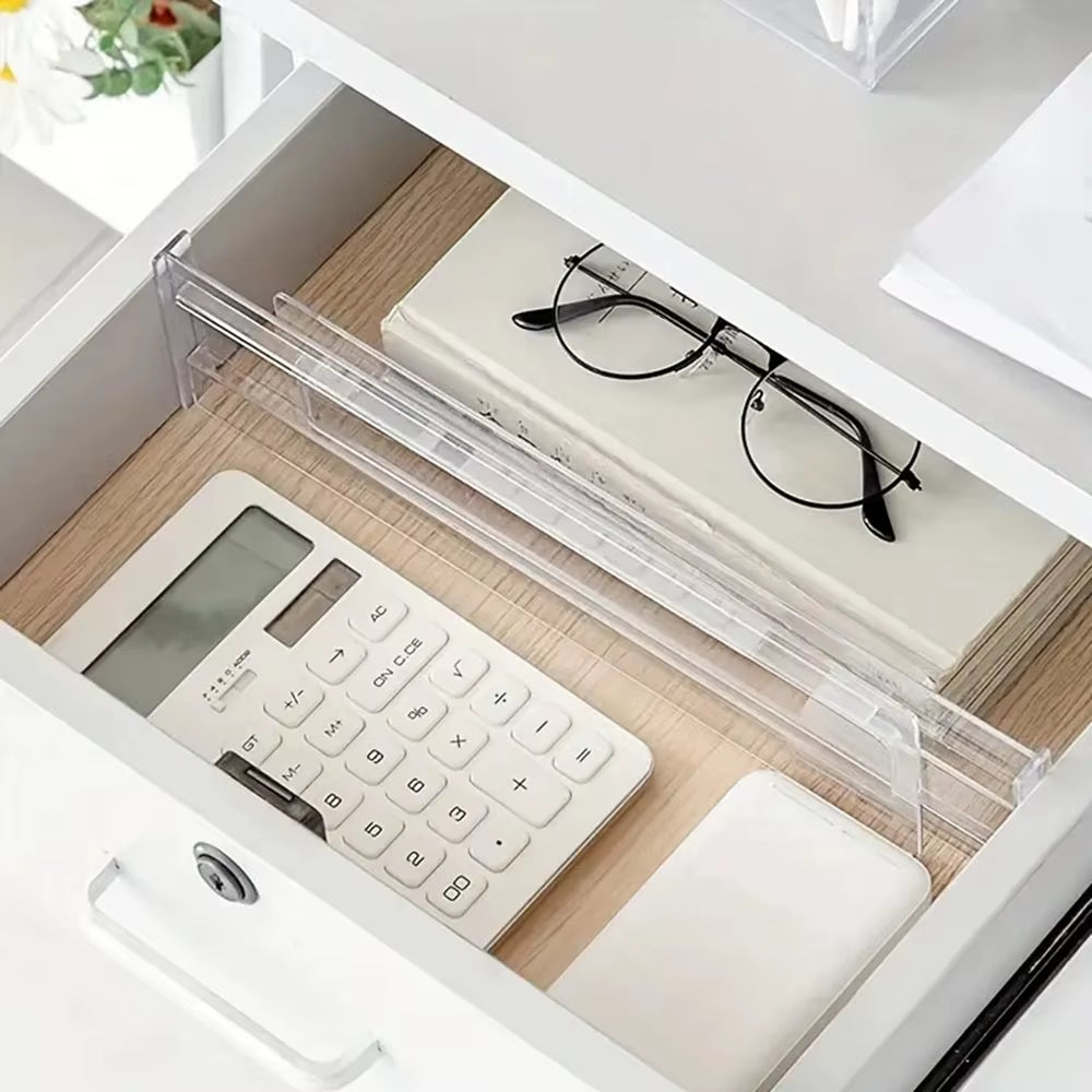 Adjustable Drawer Divider – Clear Plastic Organizer for Drawers – image 2