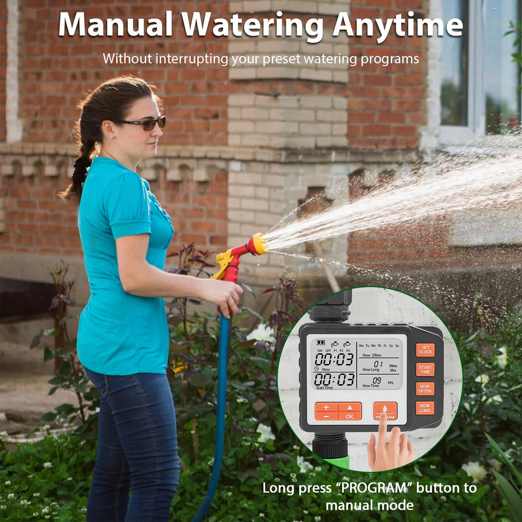 Sprinkler Timer - Programmable Hose Faucet Water Timer, 3 Programs – image 6