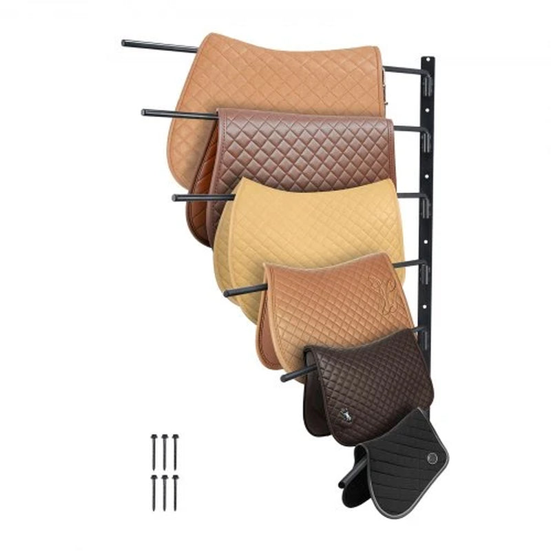 Swing Out Wall Saddle Rack, 6-Tier Horse Pad and Blanket Holder