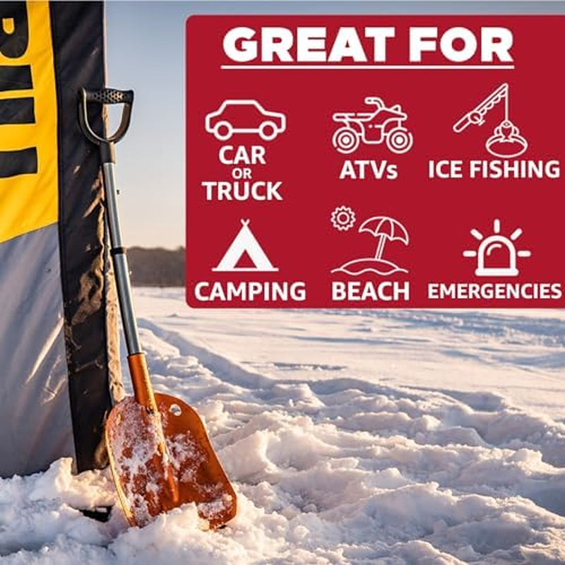 Collapsible Snow Shovel for Car and Camping, 20-33 in Adjustable – image 3