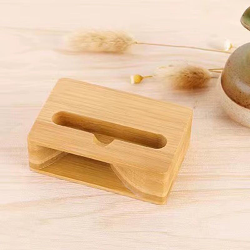 Wood Phone Stand with Sound Amplifier, Desk Holder – image 3