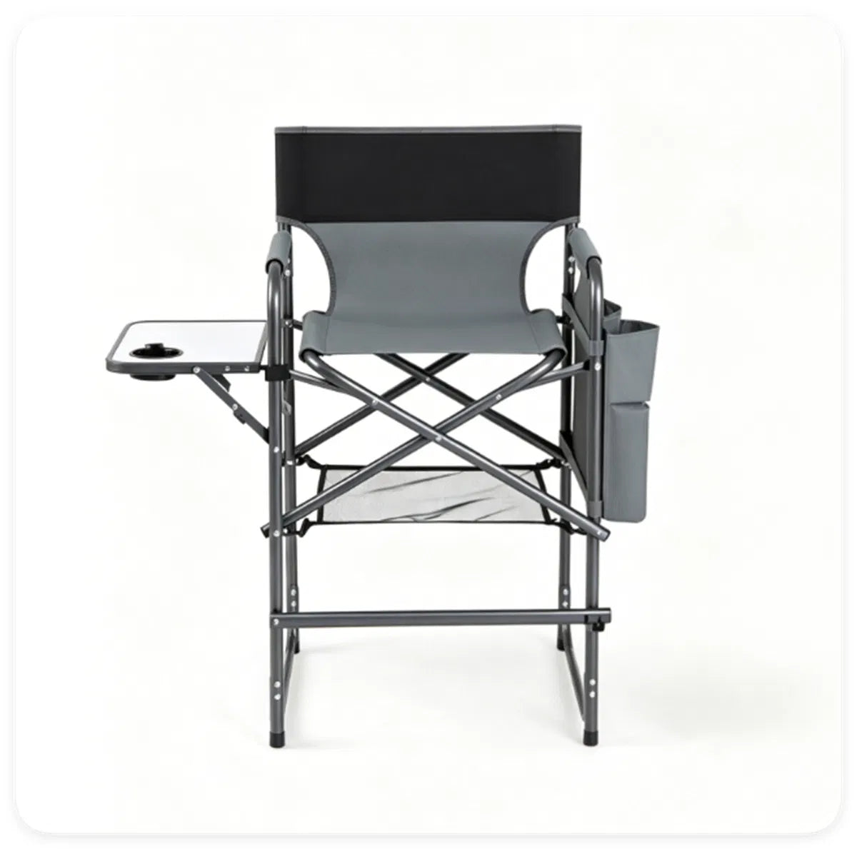 Makeup Artist Chair – 26 in Folding Director Chair with Side Table – image 6