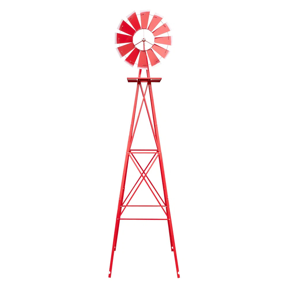 Decorative Garden Windmill 8 Ft, Steel Yard Windmill with Ball Bearing – image 7