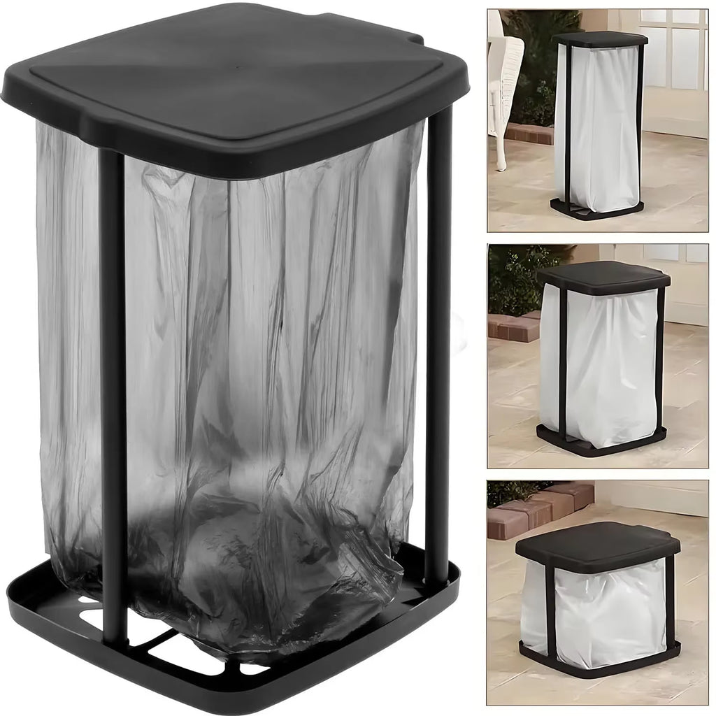 Foldable Adjustable Camping Trash Can with Lid