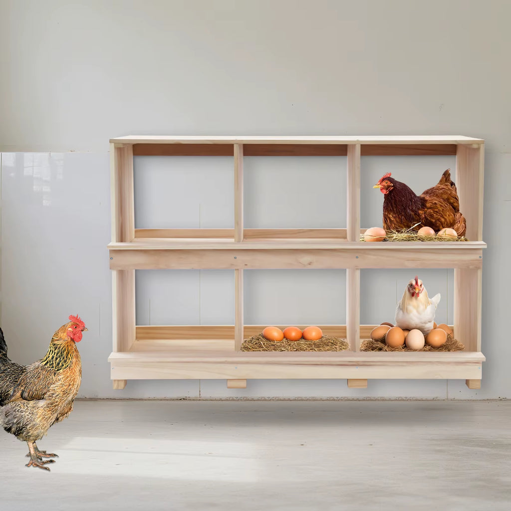 6 Compartment Solid Wood Chicken Nesting Box – image 8