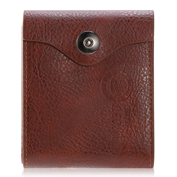 Men's Wallet, Slim PU Leather Card Holder with 2 ID Windows