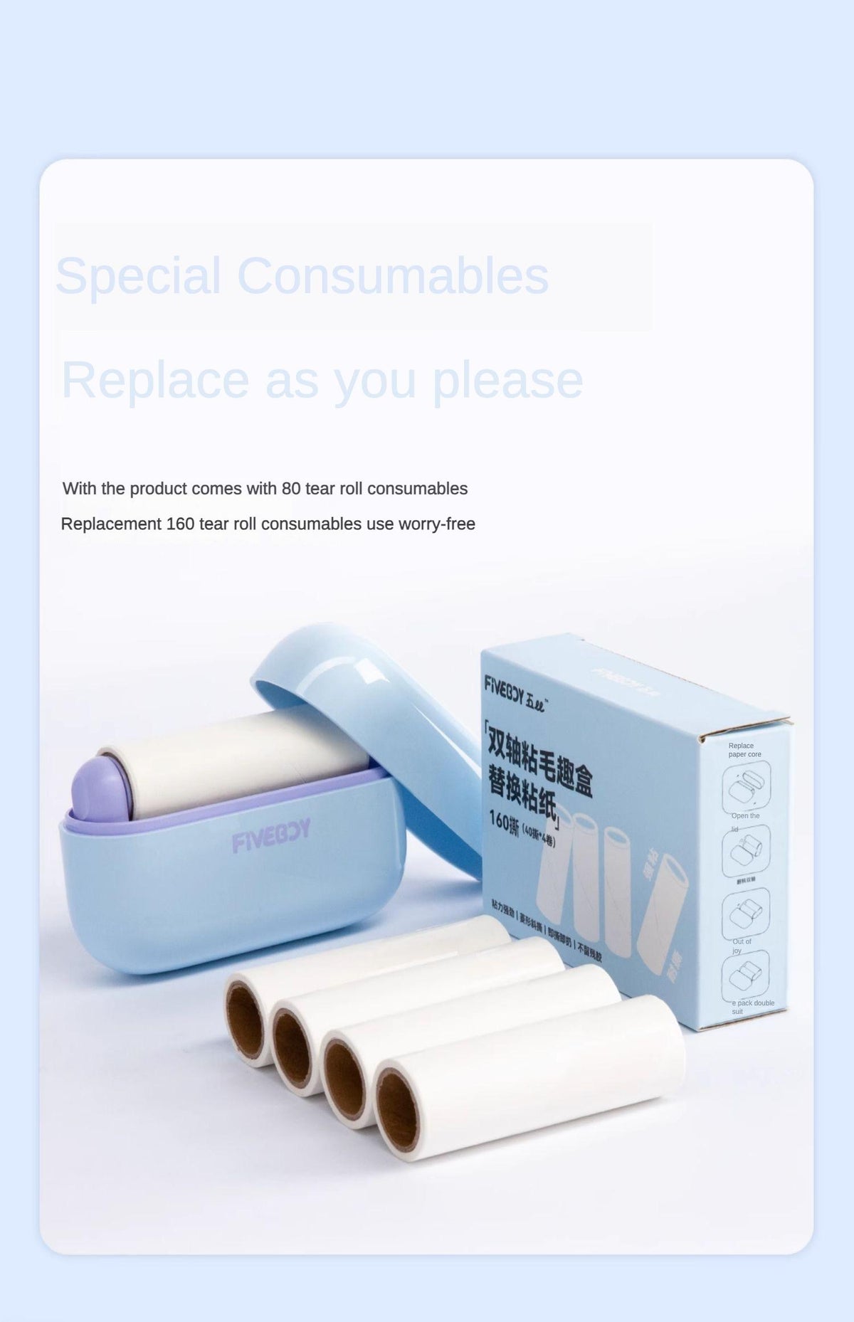 Pet Hair Remover, Reusable Palm-Size Lint Roller with Lid – image 15
