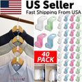 Hanger Connector Hooks – 40 Pc Space-Saving Closet Hanger Clips