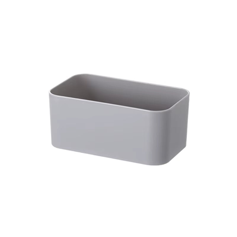 Wall Mounted Storage Box – Adhesive Shelf Organizer, White or Gray – image 9