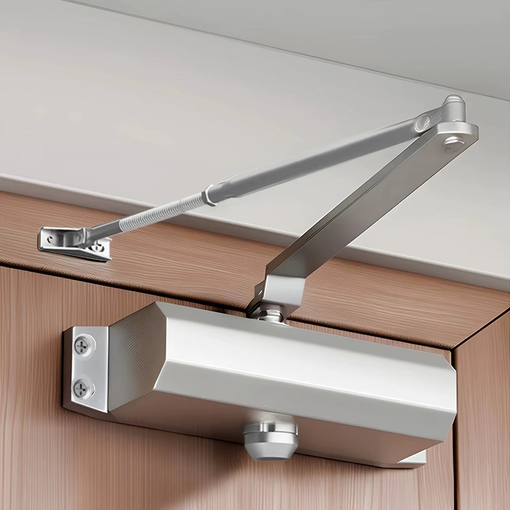 Hydraulic Automatic Door Closer for 88–132 lb Doors, Adjustable Speed – image 1