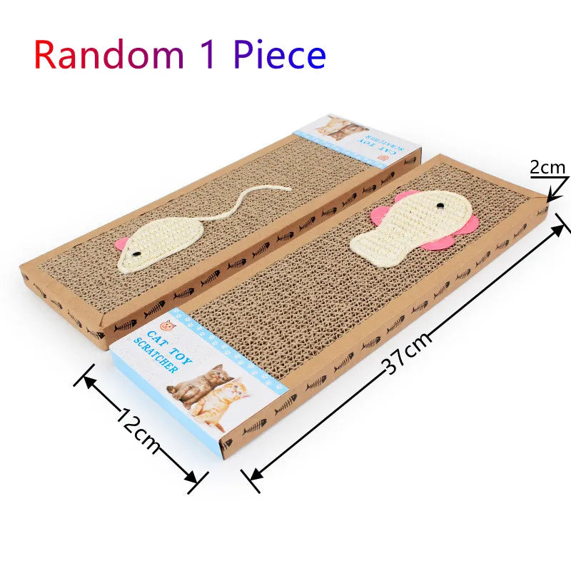 Cat Scratching Board - Corrugated Cardboard Scratch Pad 37x12cm
