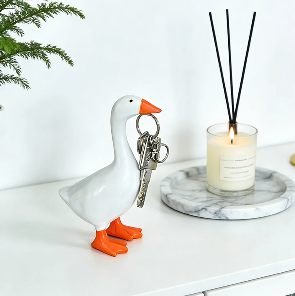Magnetic Goose Key Holder - Resin Goose Sculpture Desk Decor – image 5