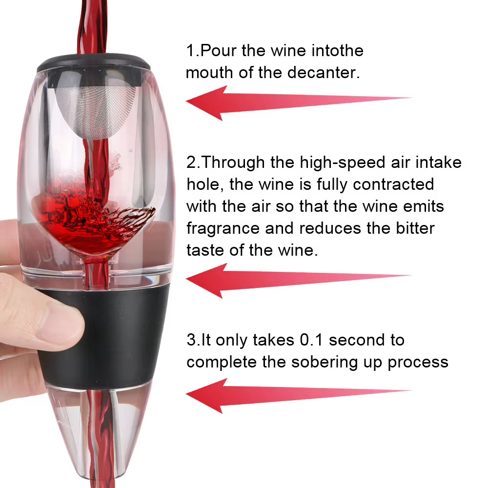 Wine Aerator Pourer with Filter and Display Base – image 5