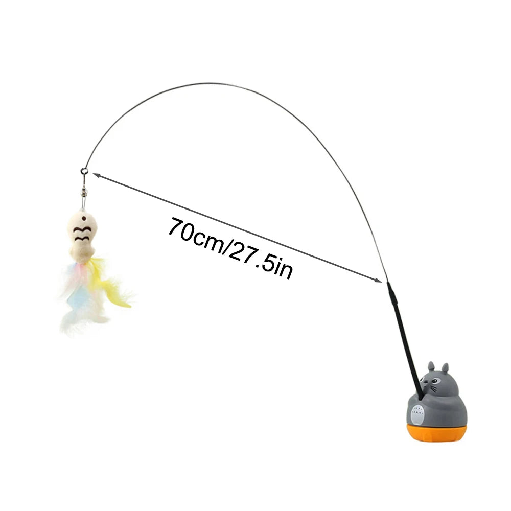 360° Rotating Feather Cat Teaser Wand – image 6