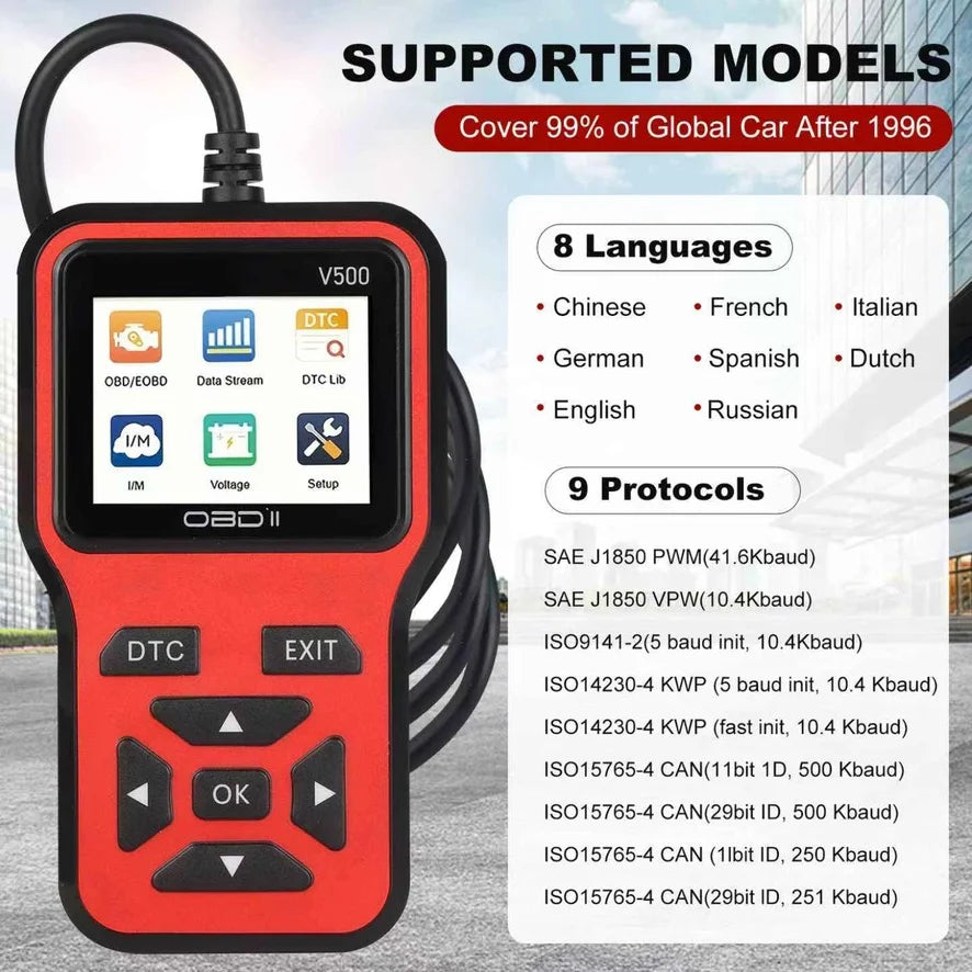 OBD2 Scanner V500 – Color Screen Code Reader with Live Data – image 14