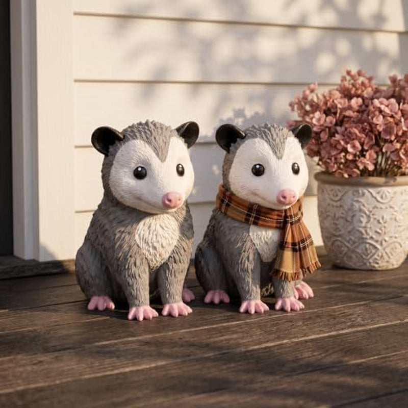 Opossum Porch Statue, Cute 3D Printed Possum Figurine – image 4