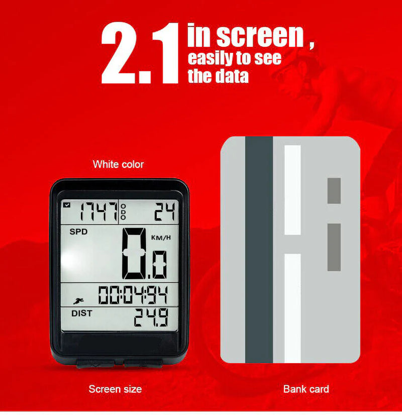 Bike Speedometer, Waterproof LCD Cycling Computer, Wired or Wireless – image 13