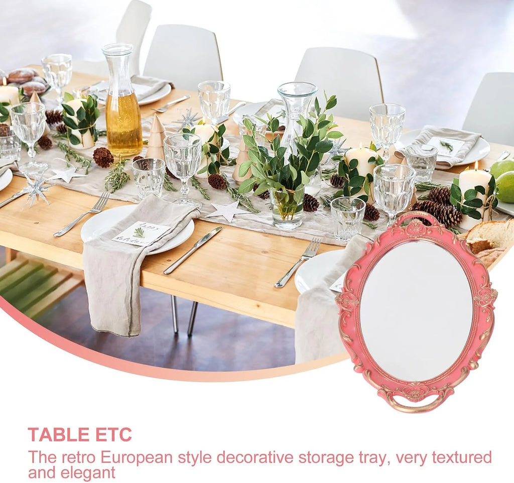 Mirror Vanity Tray, Vintage-Style Makeup and Perfume Organizer – image 7