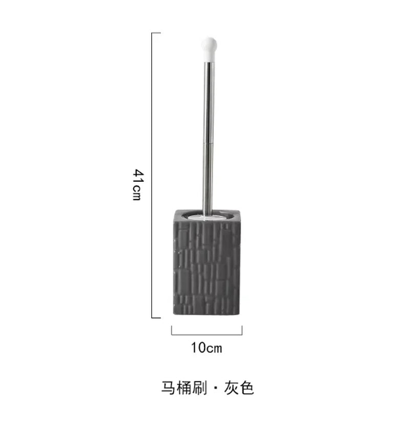 Toilet Brush with Marble-Look Ceramic Holder – image 10