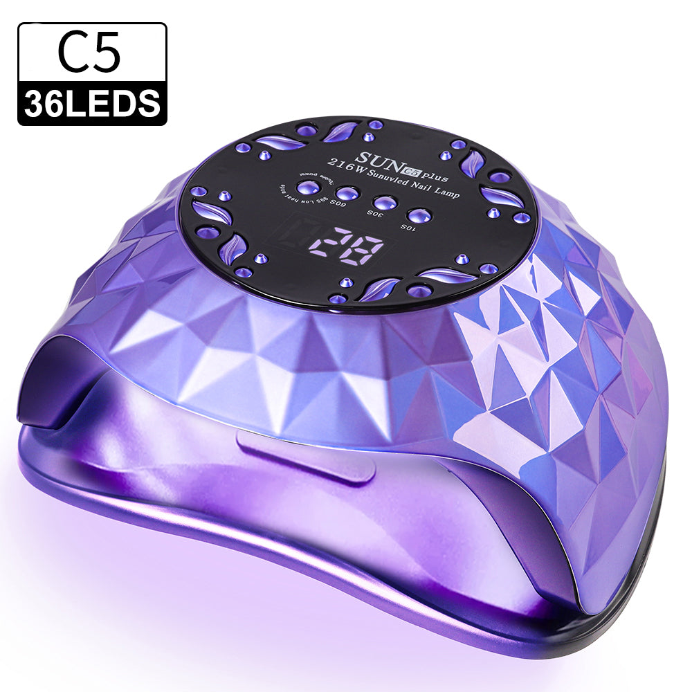 Gel Nail Lamp with 4 Timers and Removable Base, LED Nail Dryer