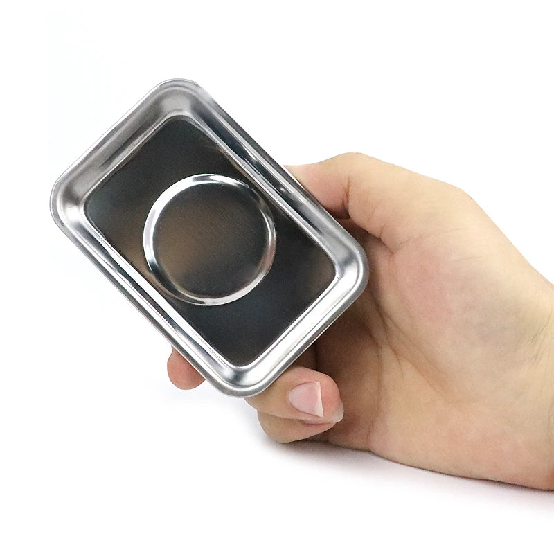 Magnetic Parts Tray Square Stainless Steel for Nuts, Bolts & Screws – image 5