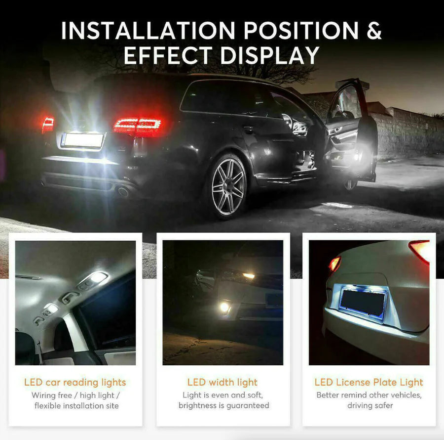 Car Interior LED Bulb Kit, 28 Pieces, 6000K White – image 7