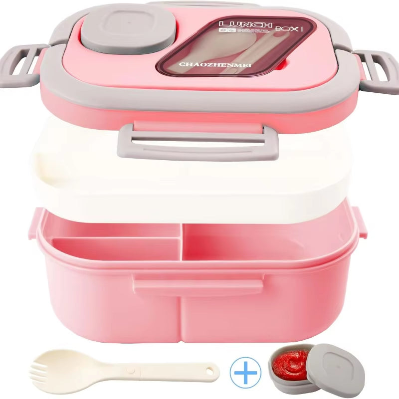 Bento Lunch Box – 40 oz Leakproof 4-Compartment Container – image 8